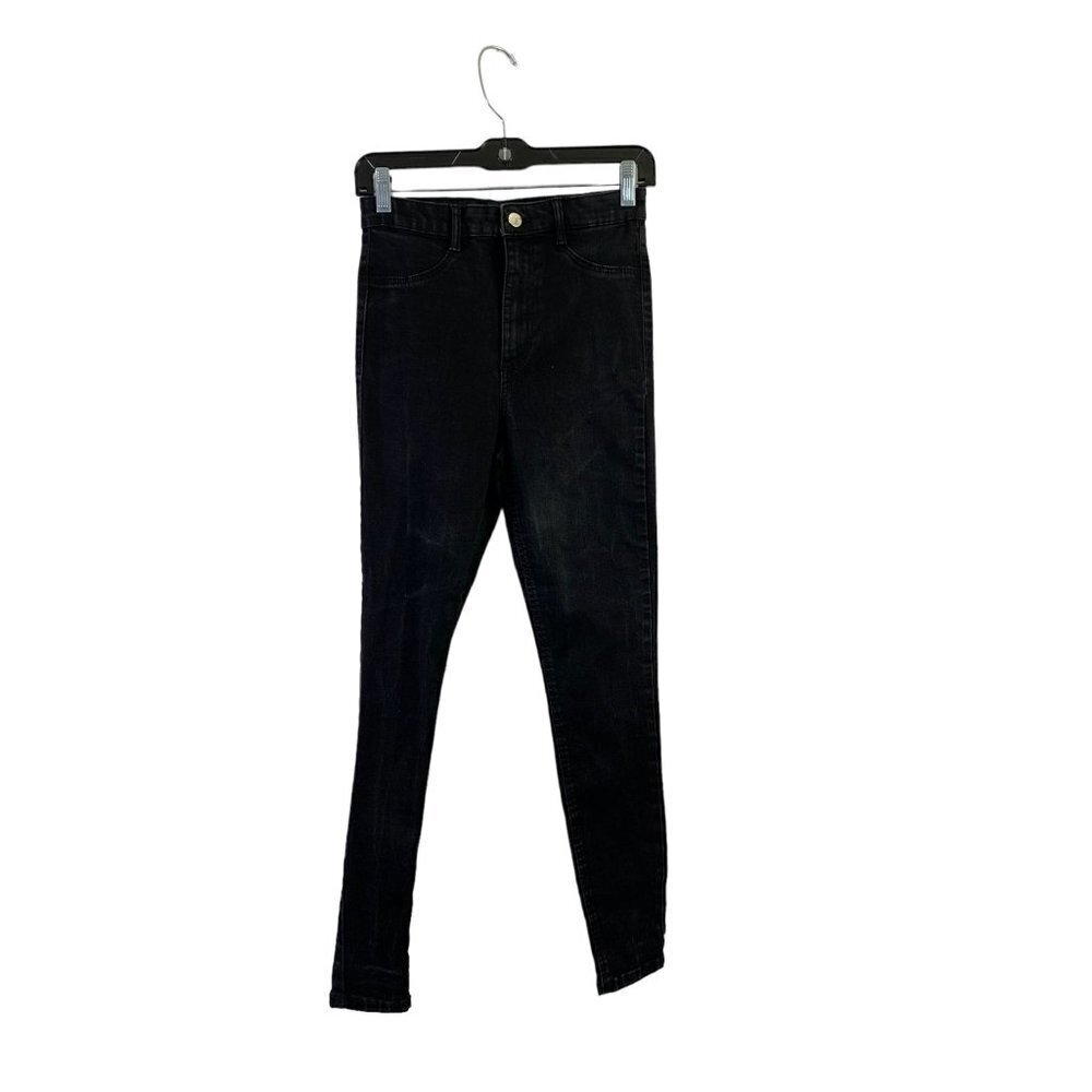 Zara Women's Distressed Black Skinny Jeans